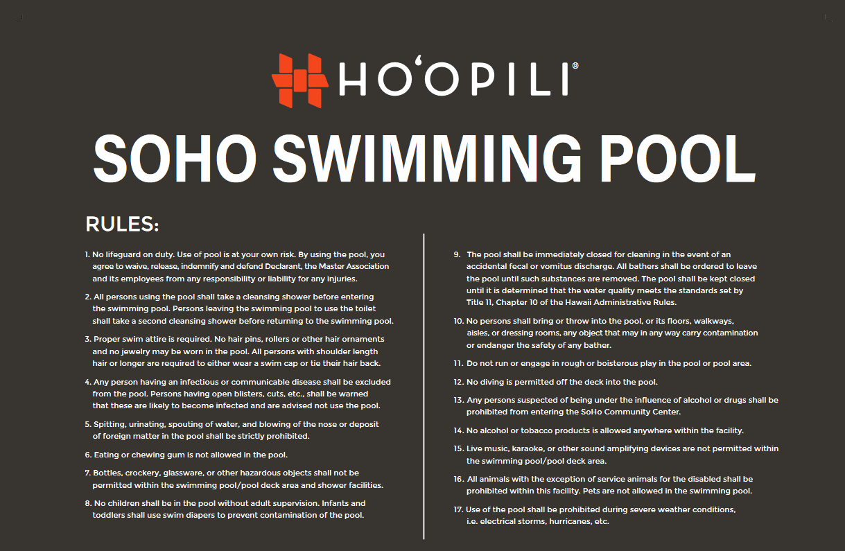 SoHo Community Center Pool HO‘OPILI